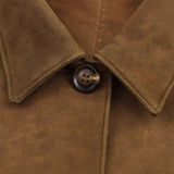 Women's Clothing 2025 Explosion ZA Velvet Effect Collared Long-Sleeved Jacket Jacket