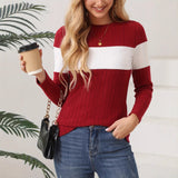 New Wish Autumn And Winter Explosion Women's Clothing Women's Knitted Long-Sleeved Color Repair Body