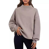 New Fashion Casual Velvet Dress Women's Thick Half-High Collar Loose Women's Clothing In Autumn And Winter 2025