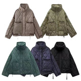 Z New Casual Loose-Fitting Lingidical Collar Long-Sleeved Cotton Jacket 2969270