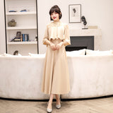 Black Evening Dress Woman 2025 New Winter Banquet Elegant Temperament Famous Slim Dress Mid-Long Evening Dress