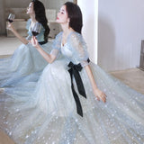 Fairy Evening Dress Dress Dress 2025 New Banquet Temperament Host Winter Adult Ceremony Student Art Evening Dress