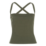 Fashion 2025 Autumn New Women's Sexy Hottie Simple Tight Sleeveless Short Vest