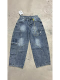 Velvety Broad-Legged Jeans Men's Spring And Autumn Tide Brand Loose Water Wash Bag Cutter Trousers