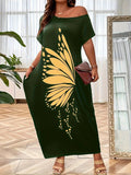 New Women's Explosive Casual Dress Temperament Commuter Digital Print Dress