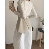 Spring Wear A Set Of High-End Fashion Sling T-Shirt Two Sets Of High-Rise Thin Legs Sleeves