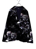 2025 Women's Suit Collar Button Pocket Fashion Floral Print A Buckle Small Suit