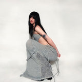 Spring 2025 Fashion Trend Women's New Breast-Wearing Body-Dectivable Knitting Small Vest