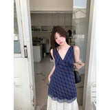 2025 Summer New Pure Style Wearing V-Neck Tsets Design White Half-Dress Suit