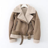 Women's Clothing 2025 New Large-Clip Women's Style Thick Locomotive Leather Fur Coat