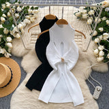 Light Luxury Gold Wind High-End Sleeveless Knitted Vest Women Summer Metal Kinesi Design Chic Hot Girl Top Tide