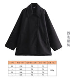 2025 Women's Autumn New Fashion Asymmetric Blending Short Loose Coat Coat