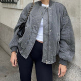Cotton Clothes Loose Bomber Jacket Baseball Suit Casual Thin