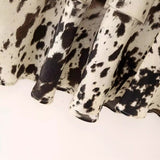 2025 New Women's Animal Pattern Printing Silk Hystery Feeling Flute Half Skirt 4548