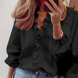 2025Wishebay Spring And Summer New Long-Sleeved Leafed Shirt
