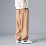 Spring 2025 High Street Broad-Legged Workwear Trousers Men's Retro Casual Trousers Trendy Loose Straight Pants