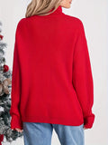 New Women's Clothing For Autumn And Winter 2025 Loose Christmas Elk Tweed Casual Long-Sleeved Sweater