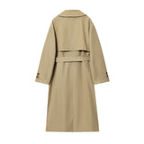 Z Feng 2025 New Fashion Temperament Female Assembly Belt Long Wind Coat 8372277