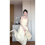 High-End Sense Asymmetric Folding Design Corset Female High-Waisted Ponbo Skirt Niche Fashionable Suit