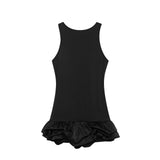 Mini Party Dress Women's Cascadal Short Dress 2025 Dress-Up Long Sleeves Of The Pool