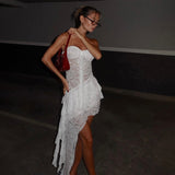 Fashion 2025 Autumn New Women's Hottie Style Temperament Sexy Shoulder Bag Hip Dress Dress Woman