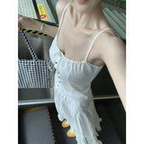 Korean Wearing White Lace Lace Slings Women's New Temperament Super-Good-Looking Cake Skirt Two-Piece