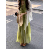 Summer New Thin Sun Protection Jacket Seaside Holiday Sling Skirt Suit Women With Shawl Hoodie
