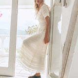 Women's Clothing 2025 Spring And Summer New Solid Color Round Collar Folded Single Buckle Top High Waist Skirt Suit