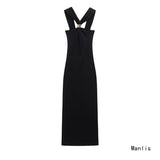 Spring 2025 New Dress Women's Hanging Neck French Design Sense