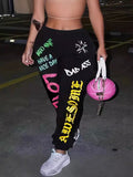 Exploding Women's New Printing Fashion Loose Waist Sports Pants Harlan Pants Women