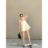 Real Price Summer Beauty Suit Women 2025 New Sleeveless Thighs Casual Shorts Two Sets