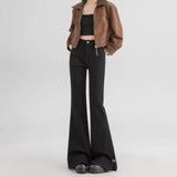 High-Rise Retro High-Rise Jeans Women 2025 Autumn And Winter Plus Velvet New Viscous Trousers
