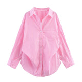 Spring 2025 New Women's Fashion Simple Bat Sleeve Silk Shirt