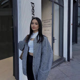 2025 Autumn And Winter New Women's Casual Multi-Color Loose Wool Jacket Dark Buckle Collar Jacket