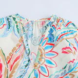 2025 Spring Comfortable Wearing Multi-Colored Vibrant Flower-Printing Prefectural Silk Shirts
