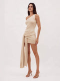 Autumn And Winter New Women's Fashion Elegant Round-Collar Knitted Dress Striped Dress Long Thin