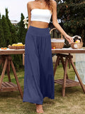 2025 Summer Leisure Wide-Legged Cotton Pop High-Waisted Loose Trousers Women's Trousers