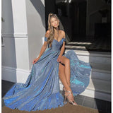 ZC-1991 Banquet Dress Ins Canelight Grand Dress With A Bosom Sexy Open Fork Dress