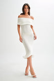 New Women's Fashion Word-To-Shoulder Sexless Sleeveless Plain Knitted Dress