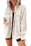 Autumn 2025 New Coat Fashion Casual Collar Pocket Splicing Irregular Shirt Jacket Woman