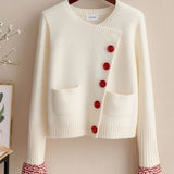 Fashion Elegant Sweater Open Shirt Coat Outside Sweater Women's Spring And Autumn New Clothes Loose Gentle Knitting Top