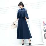 Black Evening Dress Woman 2025 New Winter Banquet Elegant Temperament Famous Slim Dress Mid-Long Evening Dress