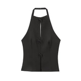 2025 Summer New Women's Bow Hanging Neck Collar Shorts Skirt
