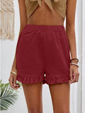 2025 New Women's Shorts Burst Casual High-Waisted Cotton Straight Trousers