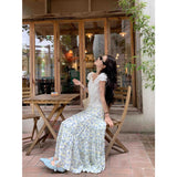Fashion Unique Design Feel Beautiful Flowers Tight Waist Skirt Women's Summer Small Fashion A-Word Dress