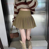 College Wind Small Sweet Hundred Folded Skirt Women Spring And Summer 2025 New High-Rise Thin Anti-Walking Short Skirt