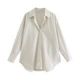 2025 Street Fashion New Women's Clothing City Autumn Multi-Color V-Neck Casual Shirt