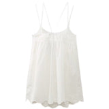 Women's Summer Pure Windy Backs And Eundressing Embroidery Sumpension Short Dresses