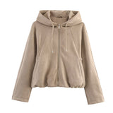 Women's 2025 Explosion ZA Loose-Fitting Velvet Effect Jacket Jacket