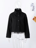 2025 Autumn And Winter New Women's Small Casual Casual Collar Buckle Hairs Of The Short Coat Woman